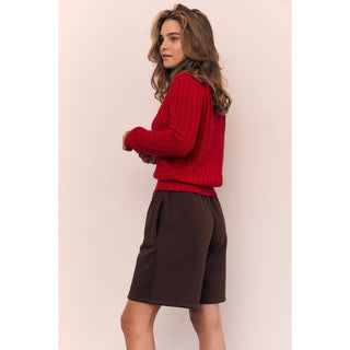 Mid Length Bermuda Shorts in Mocha