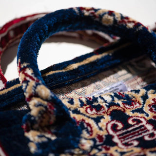 Carpet Tote Bag in Navy