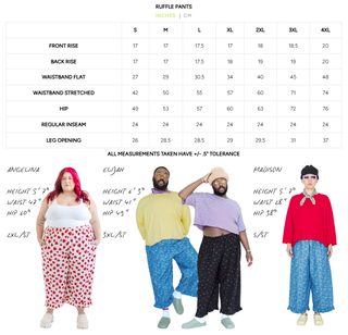 Ruffle Cotton Pants in Black Cherry