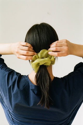 Silk Organza Plant Dyed Scrunchie