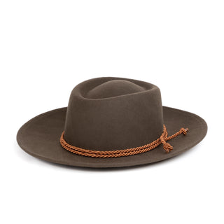 Cordobés Wool Boater Hat in Olive