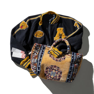Carpet Tote Bag in Mustard