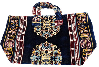 Carpet Tote Bag in Navy