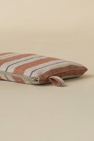 Segue Linen Small Pouch in Terracotta