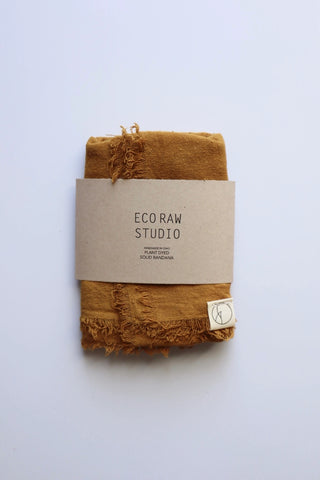 Raw Silk Bandana in Desert Gold