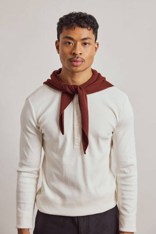 Merino Wool Triangle Scarf in Dark Walnut Brown