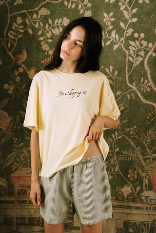 Organic Sleep Tee in Lemondrop