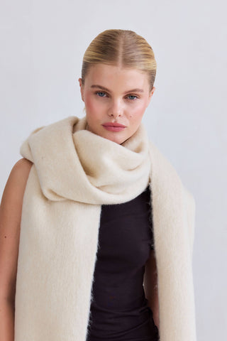 The Reykjavik Scarf in Pebble Beige