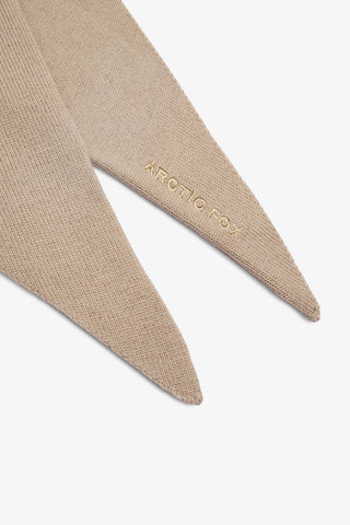 Merino Wool Triangle Scarf in Soft Taupe