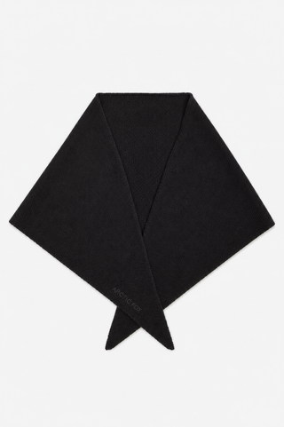 Merino Wool Triangle Scarf in Black