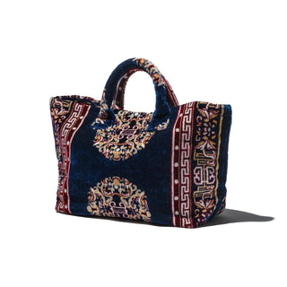 Carpet Tote Bag in Navy