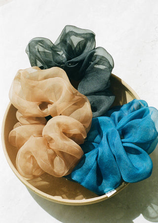 Silk Organza Plant Dyed Scrunchie