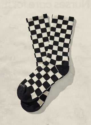 Checkerboard Crew Sock