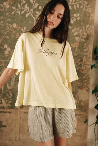 Organic Sleep Tee in Lemondrop