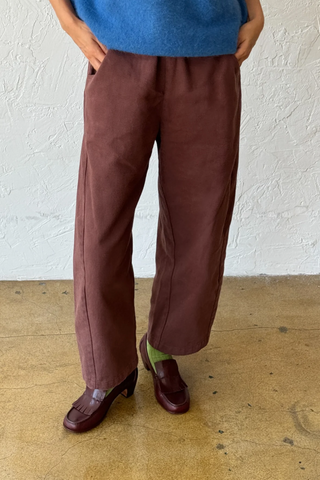 Arc Cotton Pant in Chocolate