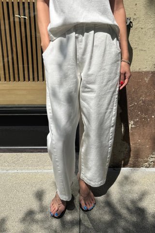Arc Cotton Pant in Milk