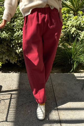 Arc Cotton Pant in Oxblood