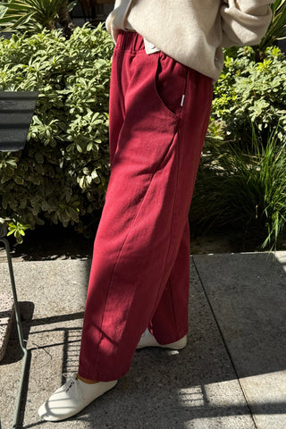 Arc Cotton Pant in Oxblood