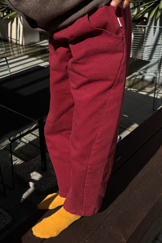 Arc Cotton Pant in Oxblood