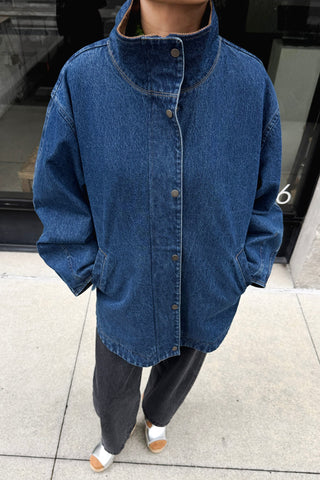 Blair Cotton Jacket in Blue Denim