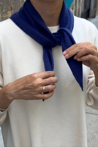 Cashmere Bandana in Navy