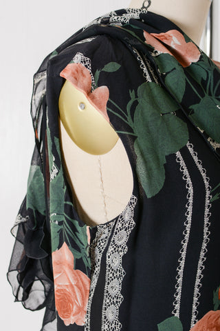 Holly Harp Rose Silk Overlay Dress