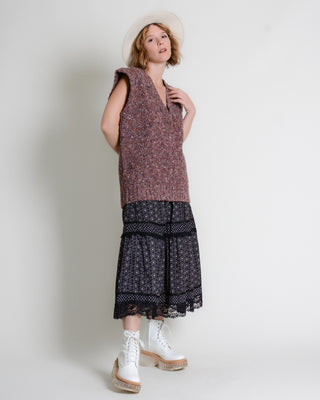 Mauve Wool Sweater Vest