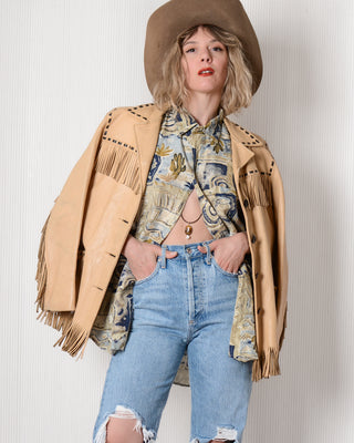 Yellow Buckskin Fringe Jacket ~ As Is