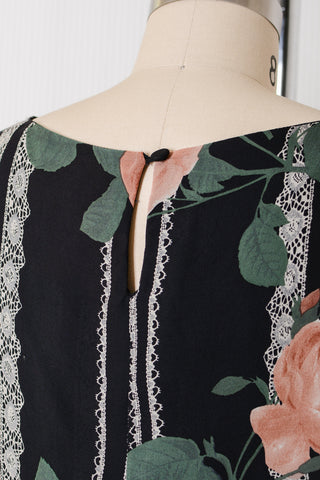 Holly Harp Rose Silk Overlay Dress