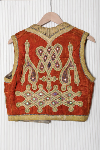Turkish Ottoman Velvet Metallic Vest