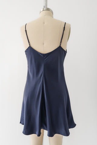 Victoria's Secret Navy Bias Silk Slip