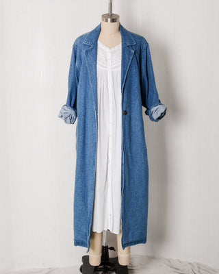 Classic Denim Duster Jacket