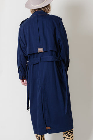 Together! Navy Cotton Trench Coat