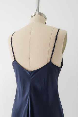 Victoria's Secret Navy Bias Silk Slip