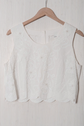 Soutache Cotton Crop Top