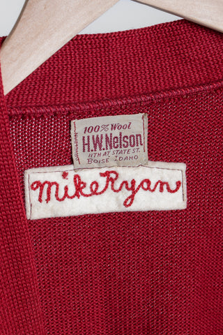 Mike's 1971 Oxblood Wool Varsity Sweater
