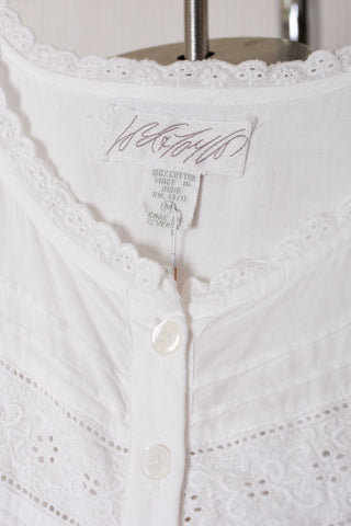 Lord & Taylor Eyelet Lace Pintuck Dress