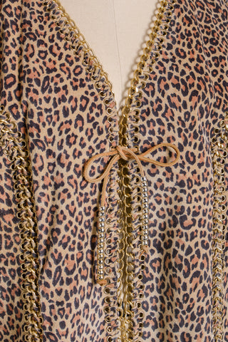 Meowza Berek Cheetah Chain Suede Jacket