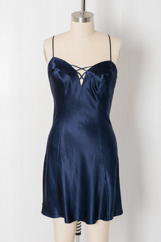 Victoria's Secret Navy Silk Bias Slip