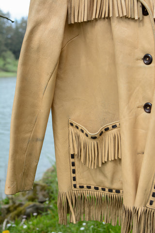 Yellow Buckskin Fringe Jacket ~ As Is