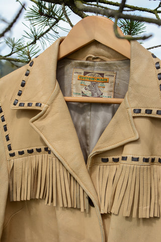 Yellow Buckskin Fringe Jacket ~ As Is