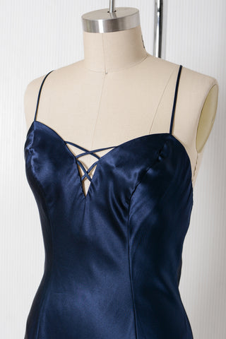 Victoria's Secret Navy Silk Bias Slip