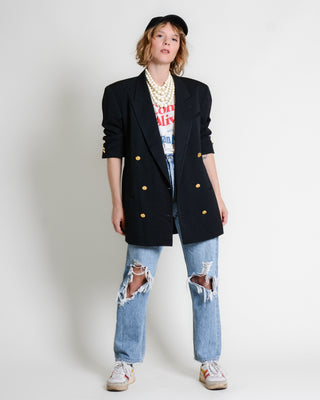Classic Noir Wool Blazer
