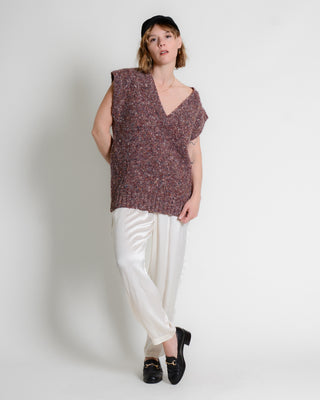 Mauve Wool Sweater Vest