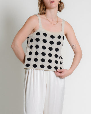 Polka Dot Cardigan Tank Sweater Set