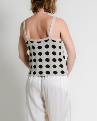 Polka Dot Cardigan Tank Sweater Set