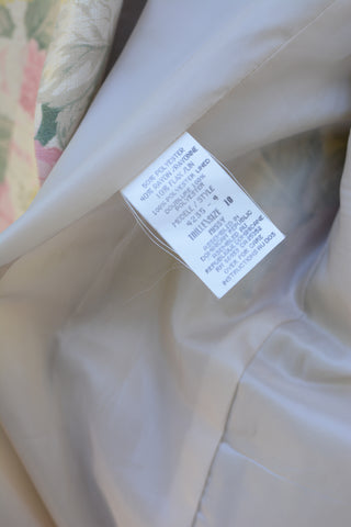 Pastel Floral Linen Blend Blazer