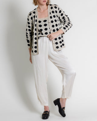 Polka Dot Cardigan Tank Sweater Set