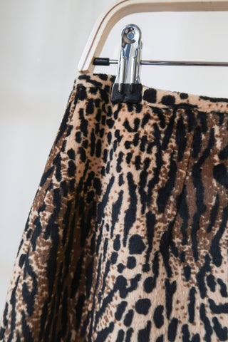 Carven Leopard Animal Print Skirt ~ 28W