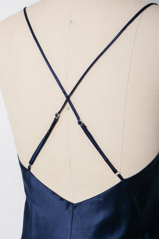 Victoria's Secret Navy Silk Bias Slip